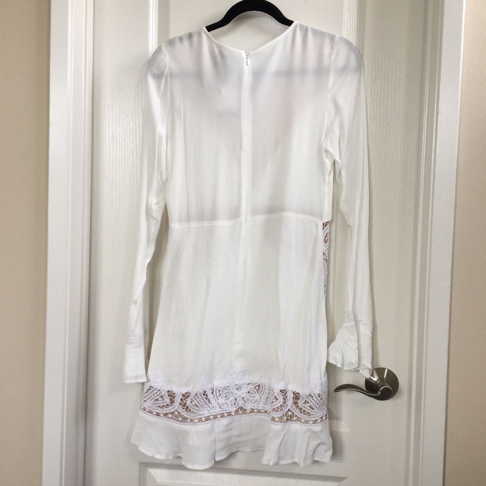 For Love & Lemons Valentina White Lace Mini Dress - Picture 7 of 8